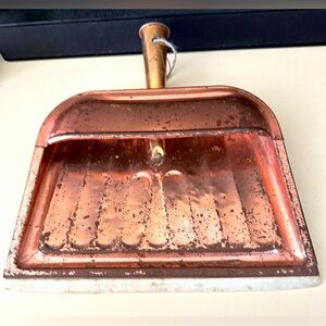 Vintage Ballonoff Copper Toned Hooded Dustpan USA Cleveland Ohio Patina